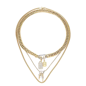 JUST CLICK TAG NECKLACE SET