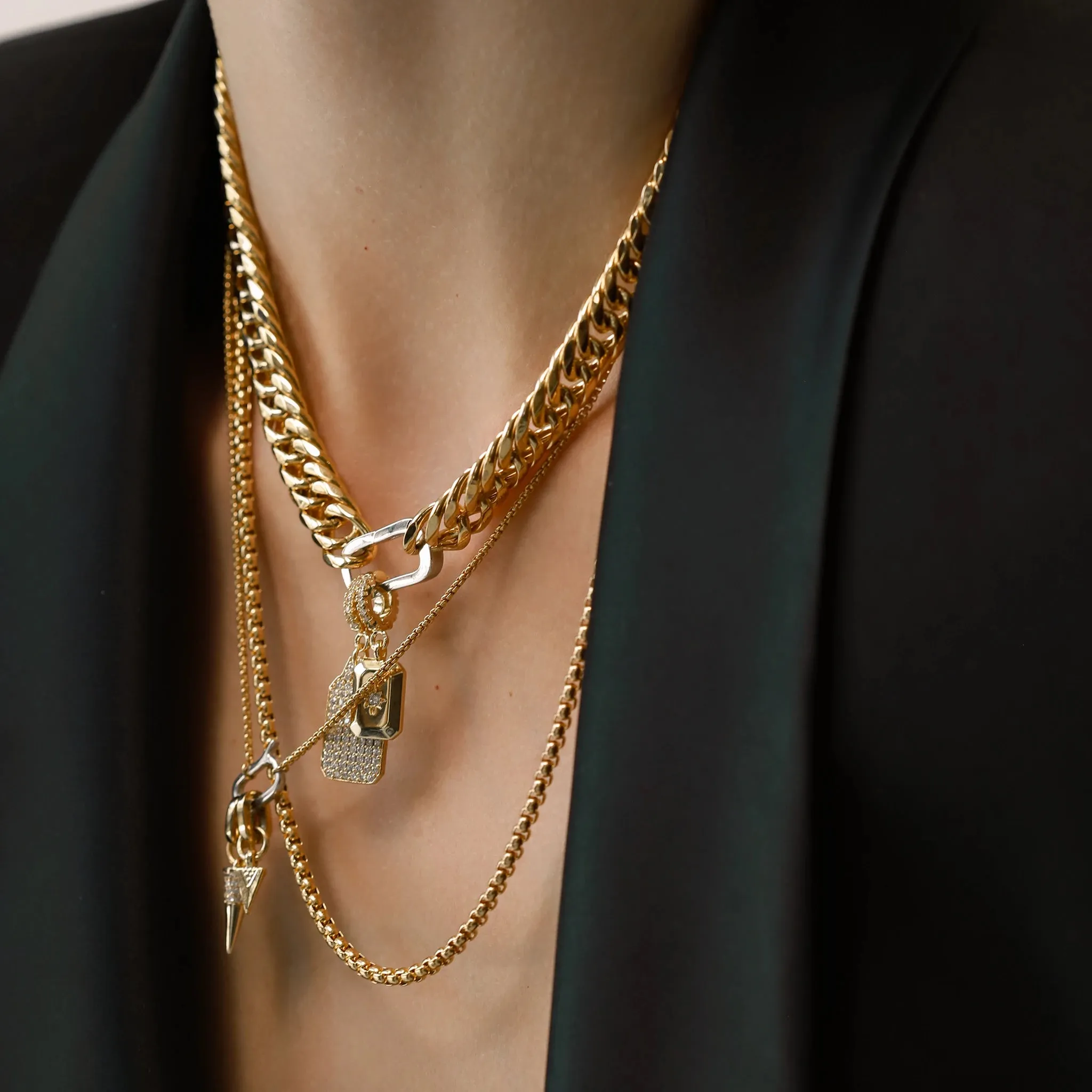 JUST CLICK TAG NECKLACE SET