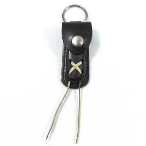 KC602B  Mini Laced Knife Case Key Ring- Black