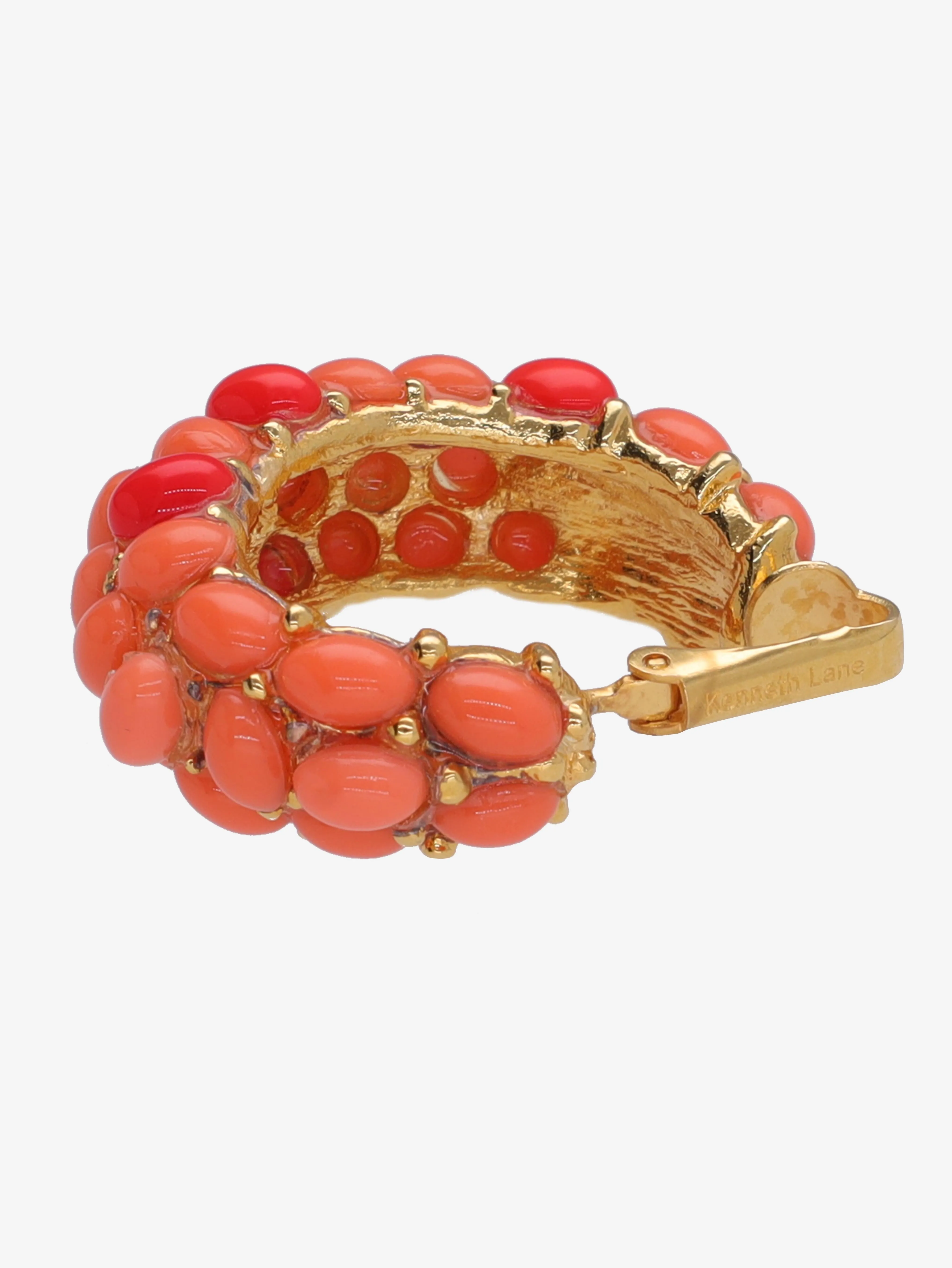 Kenneth Jay Lane Coral  Earrings
