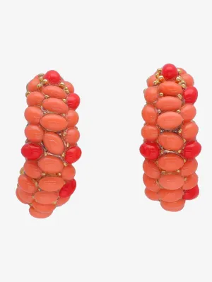Kenneth Jay Lane Coral  Earrings