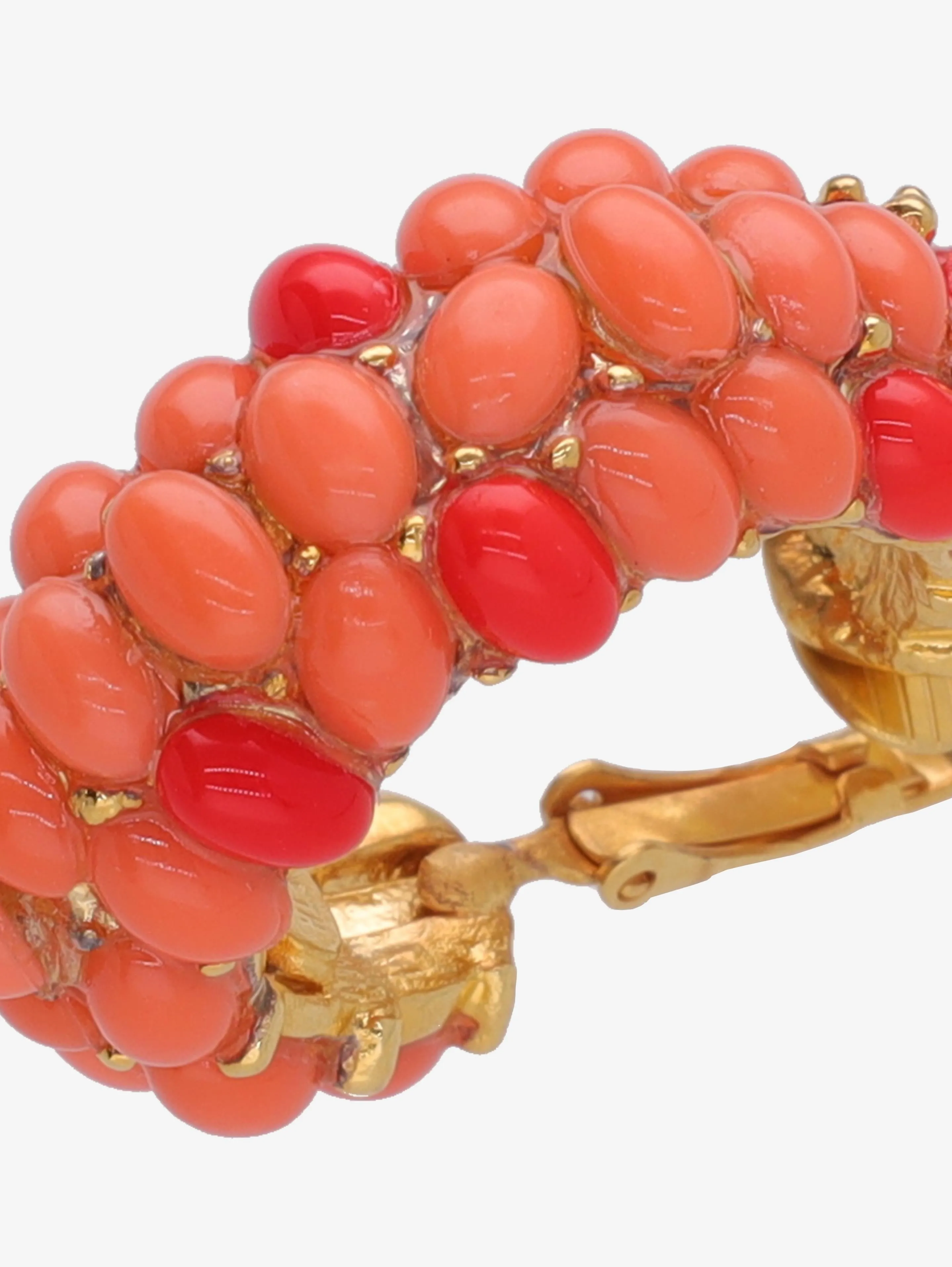 Kenneth Jay Lane Coral  Earrings