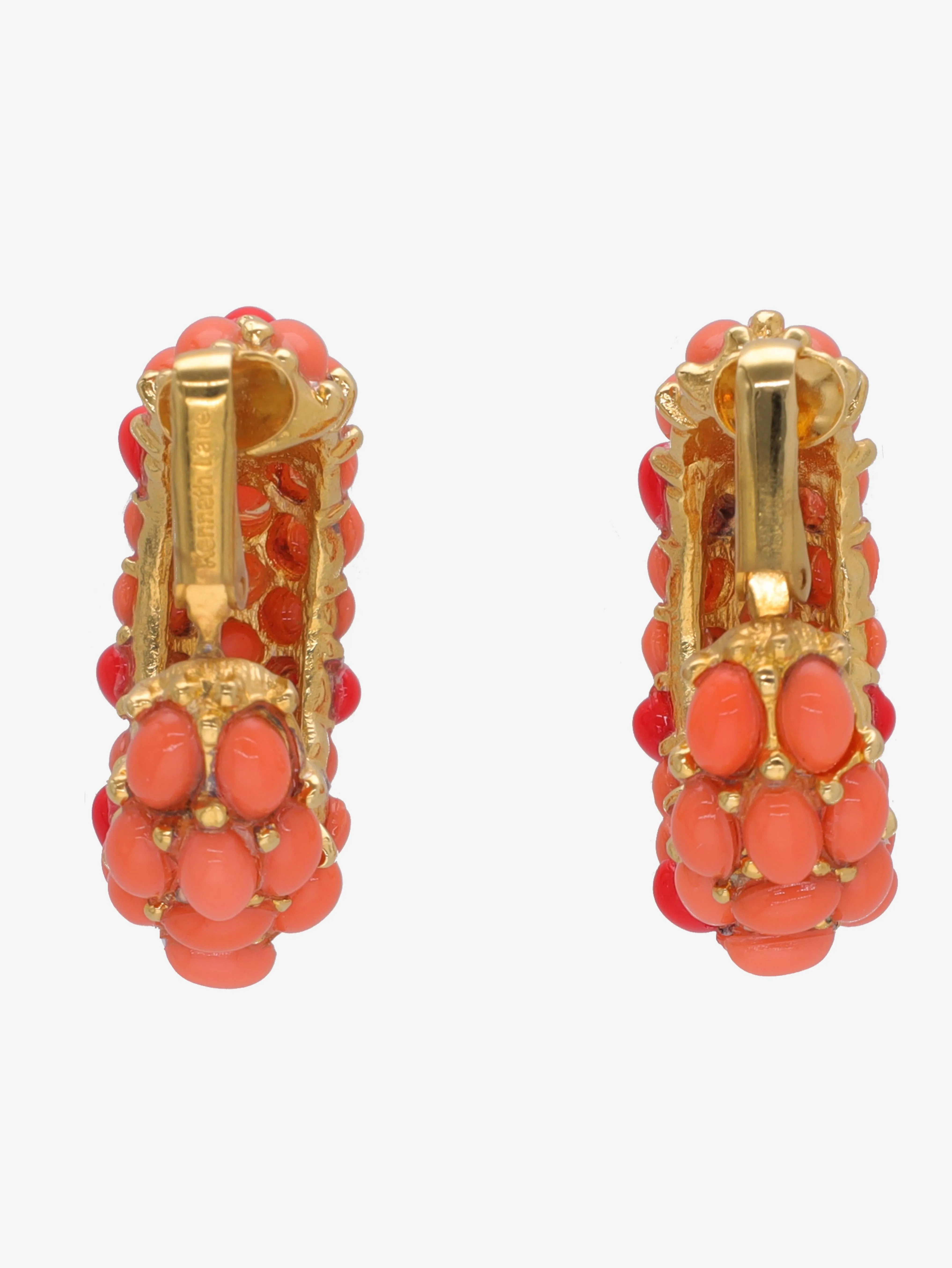 Kenneth Jay Lane Coral  Earrings