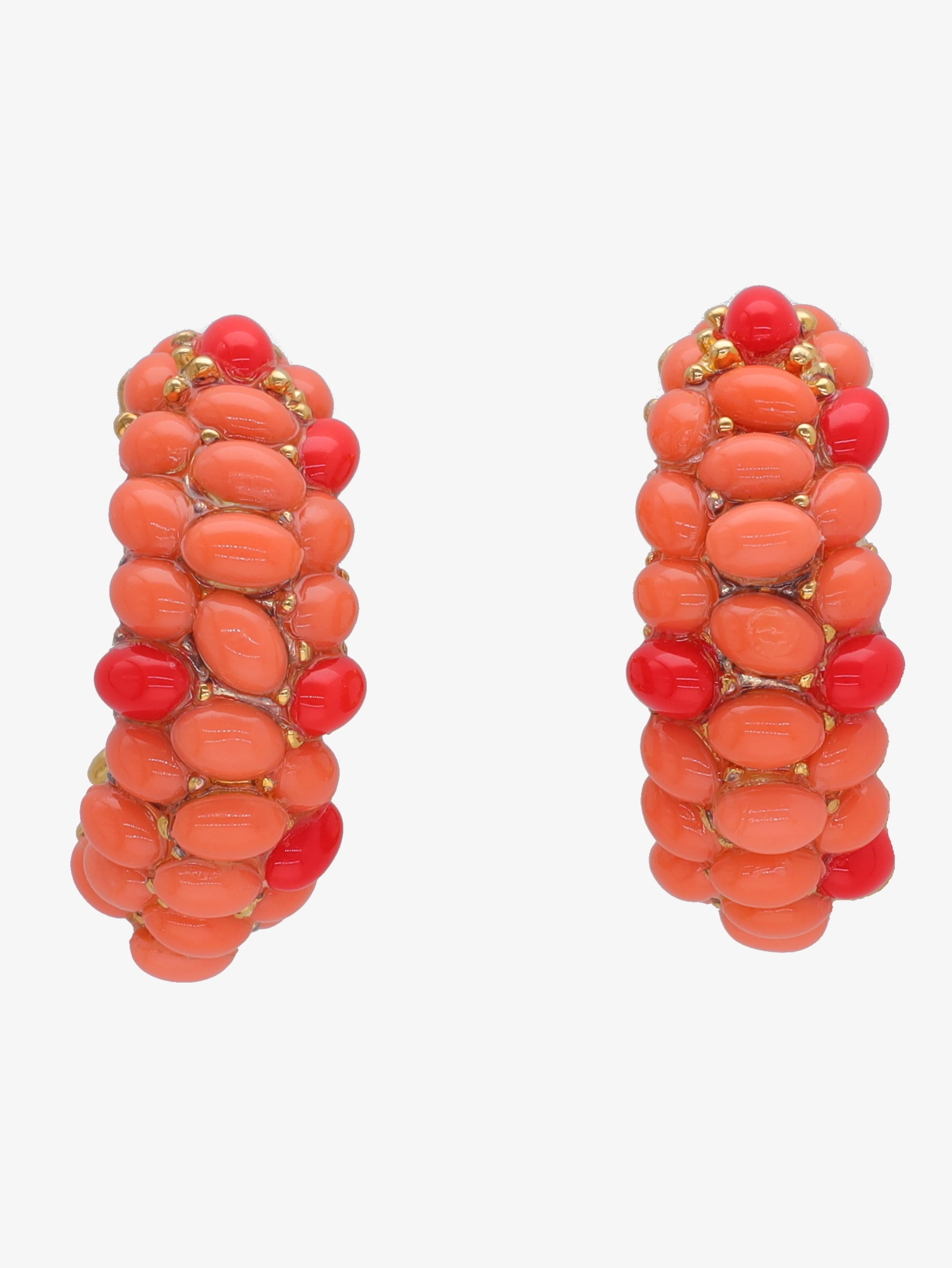Kenneth Jay Lane Coral  Earrings