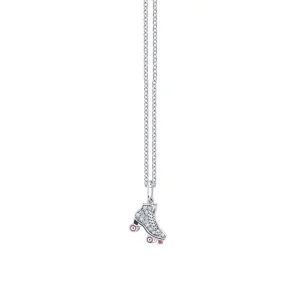 Kids Collection Gold & Diamond Roller Skate Necklace