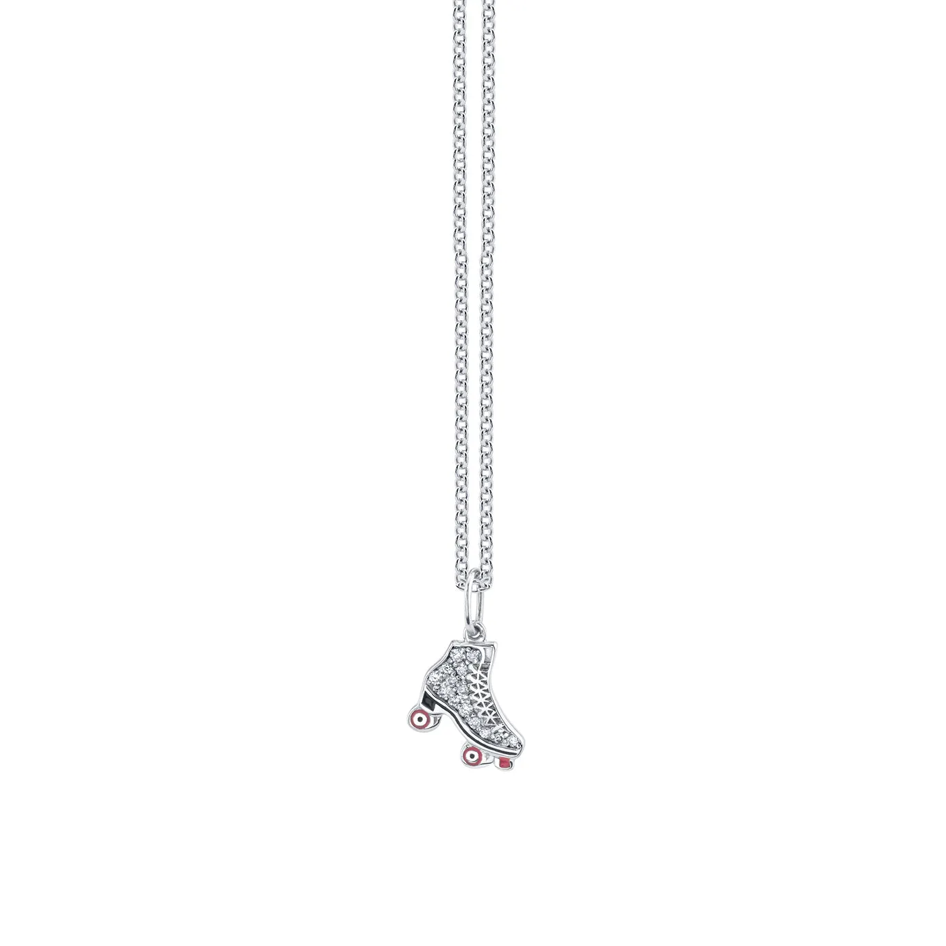 Kids Collection Gold & Diamond Roller Skate Necklace