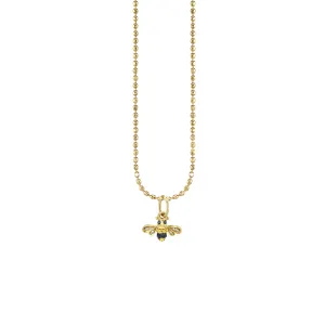 Kids Collection Gold & Diamond Tiny Bee Necklace