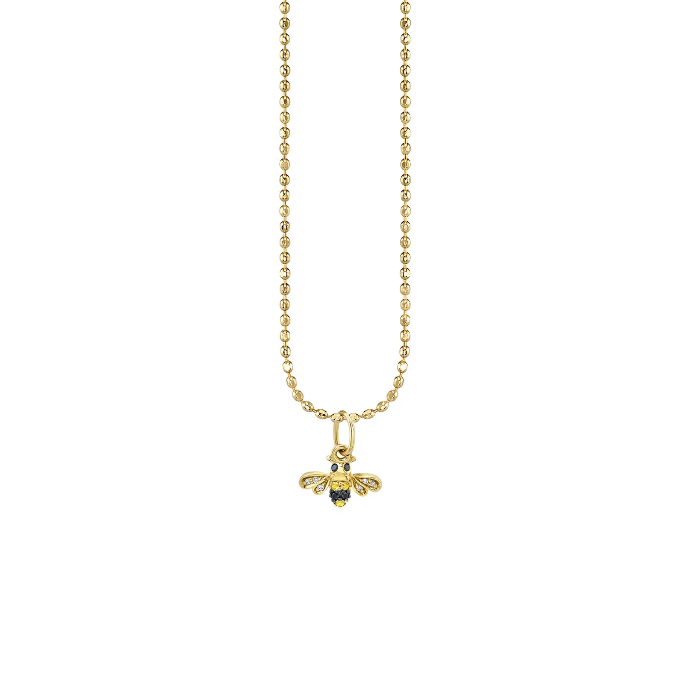 Kids Collection Gold & Diamond Tiny Bee Necklace
