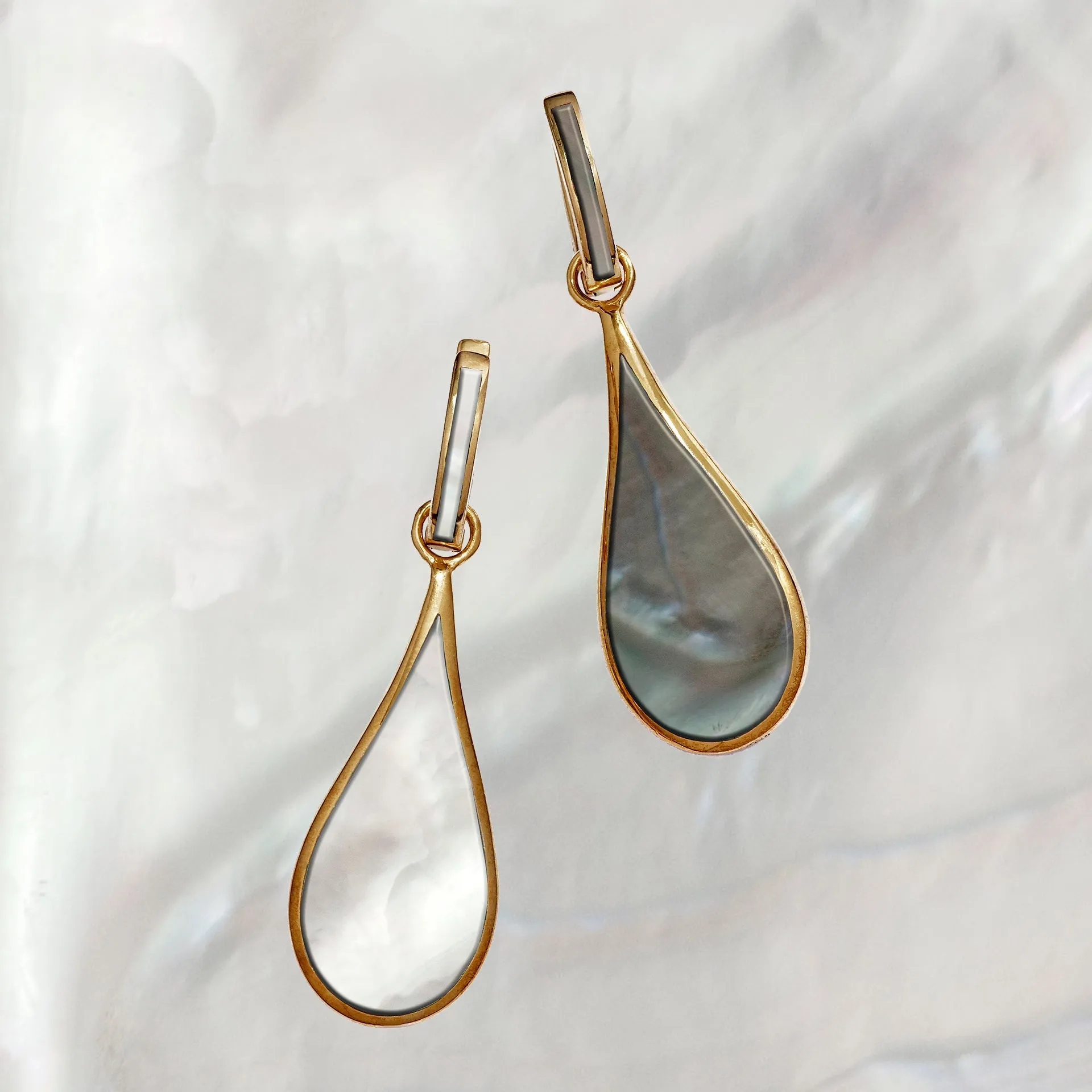 Koi Cascade Gemstone Teardrop 18K Gold Vermeil Sterling Silver Earrings I Jan Leslie
