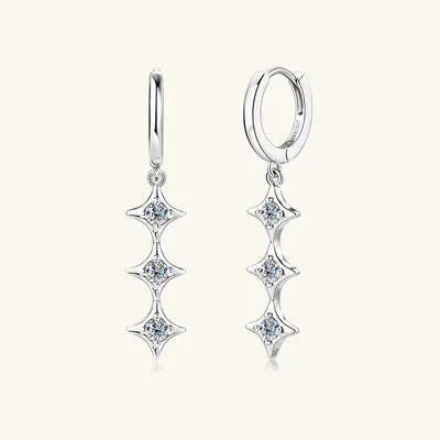 Lab Created Diamond 925 Sterling Silver Geometric Shape Earrings