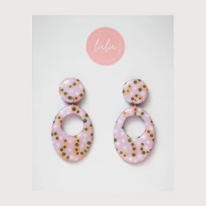 Lana Resin Dangle Earrings (Lilac Swirl)