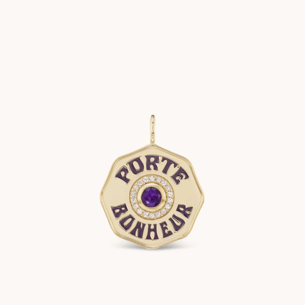 Large Porte Bonheur Charm Amethyst