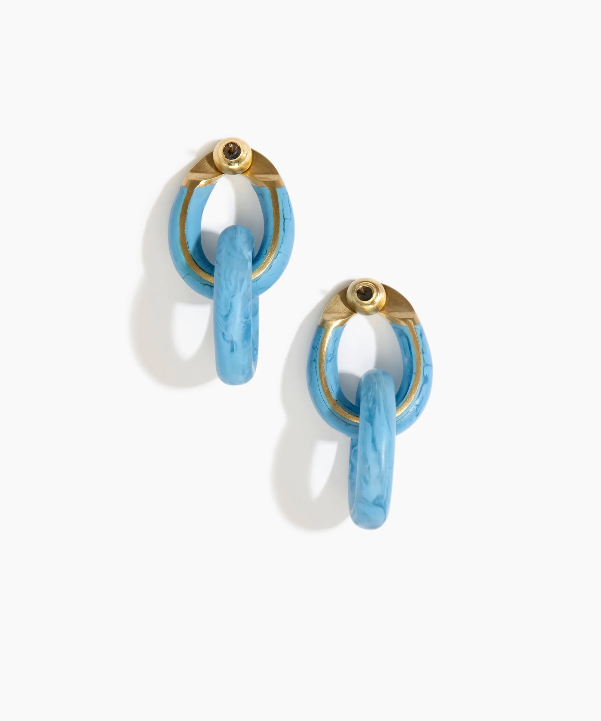 Large Rock Chain Earrings