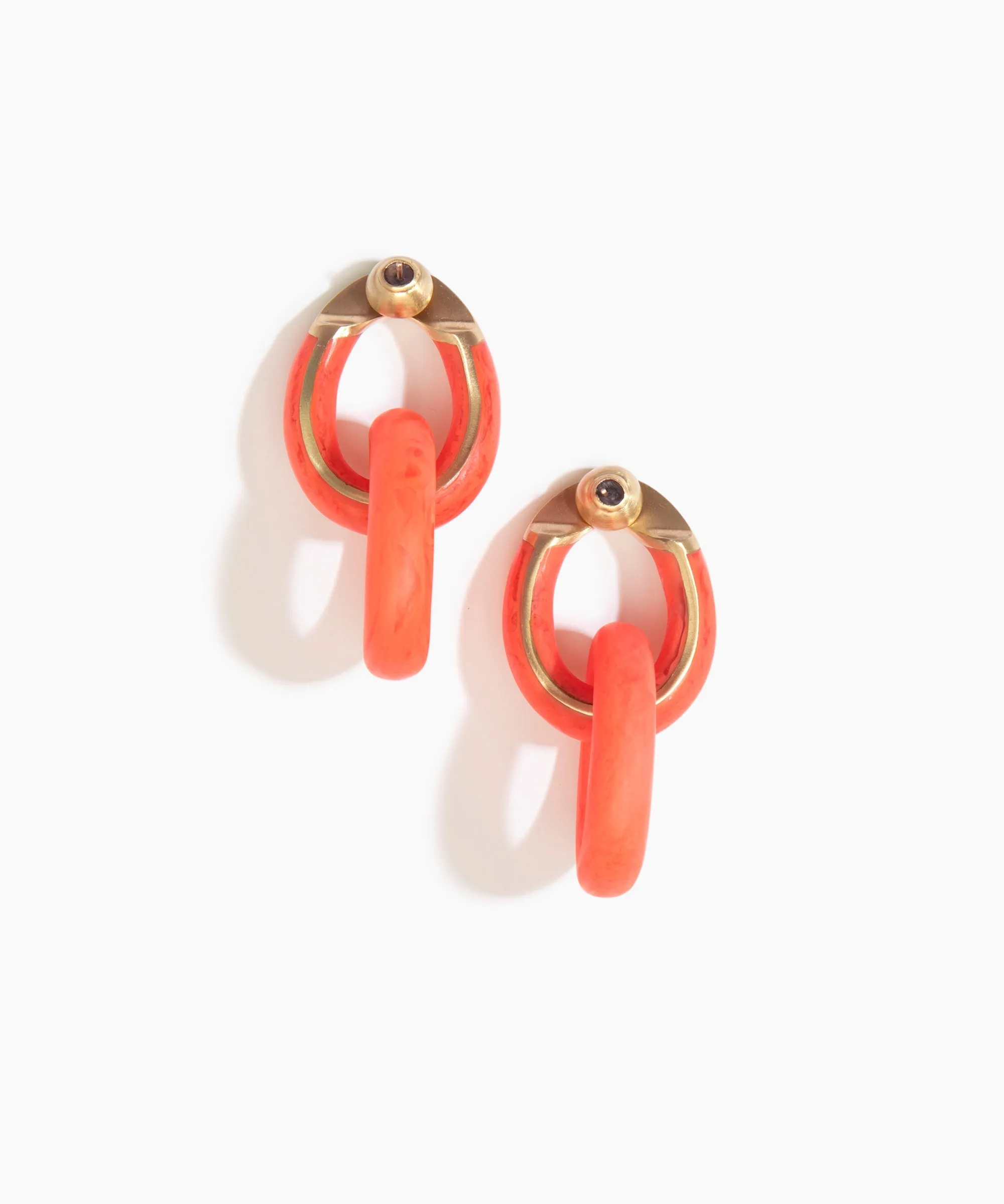 Large Rock Chain Earrings