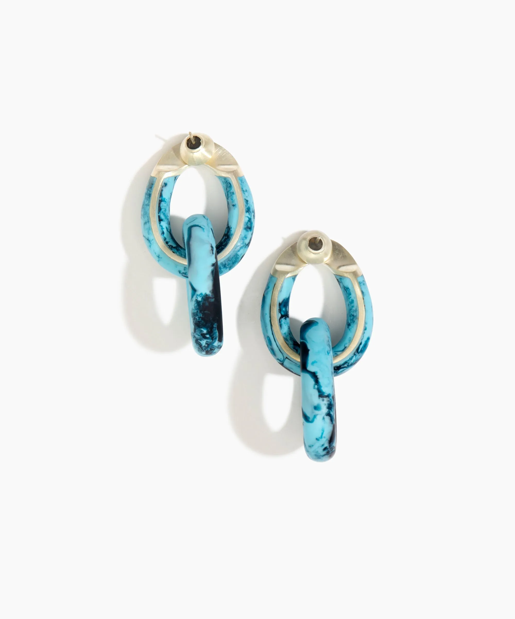Large Rock Chain Earrings