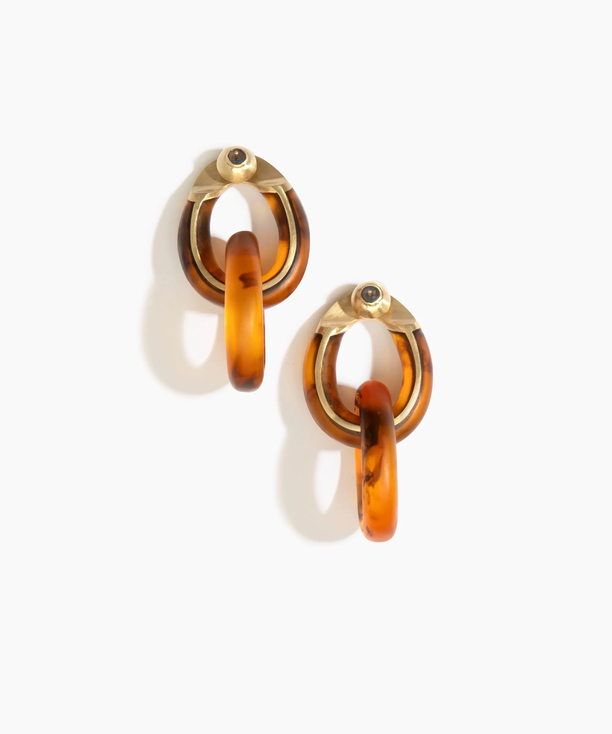 Large Rock Chain Earrings