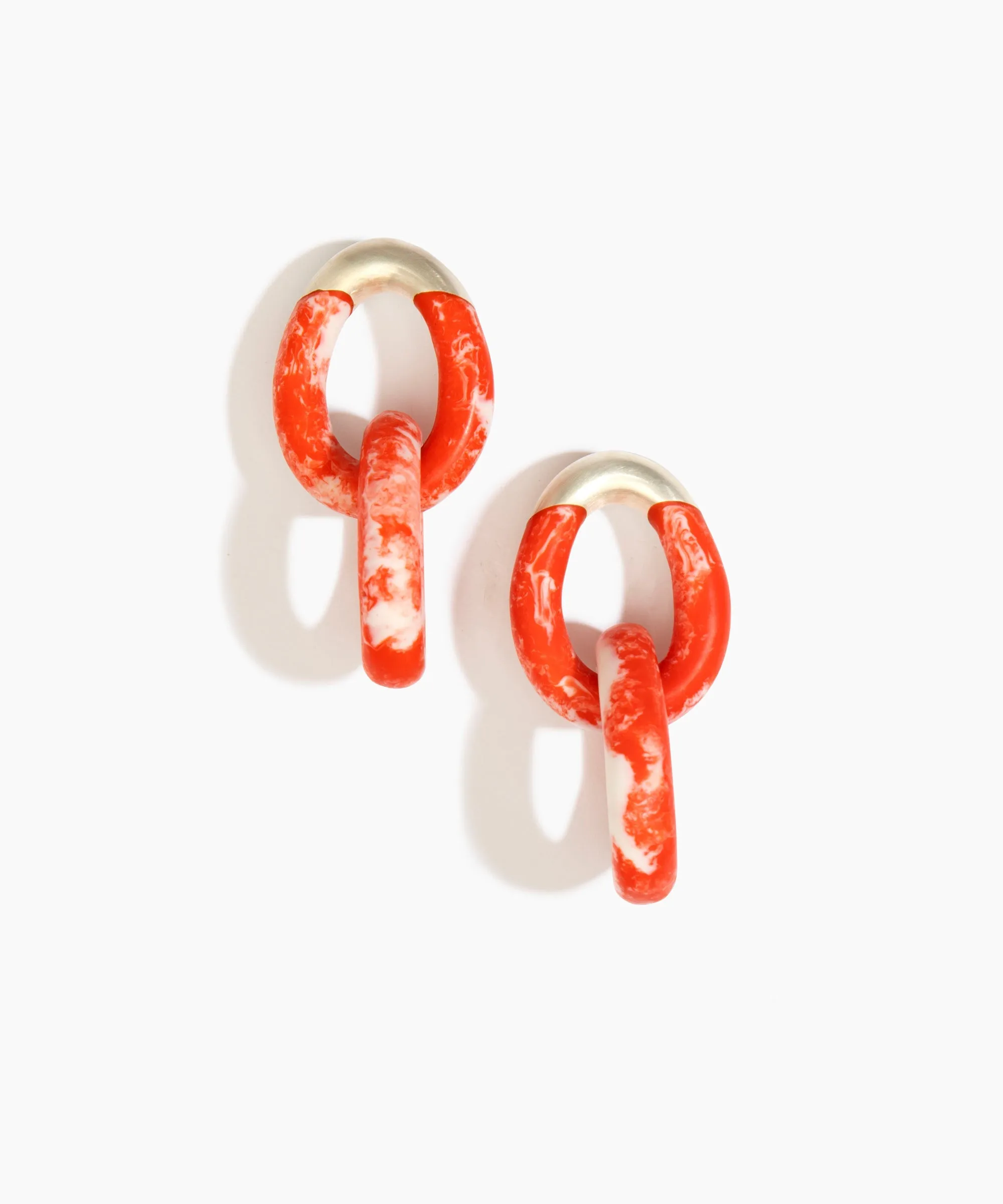 Large Rock Chain Earrings
