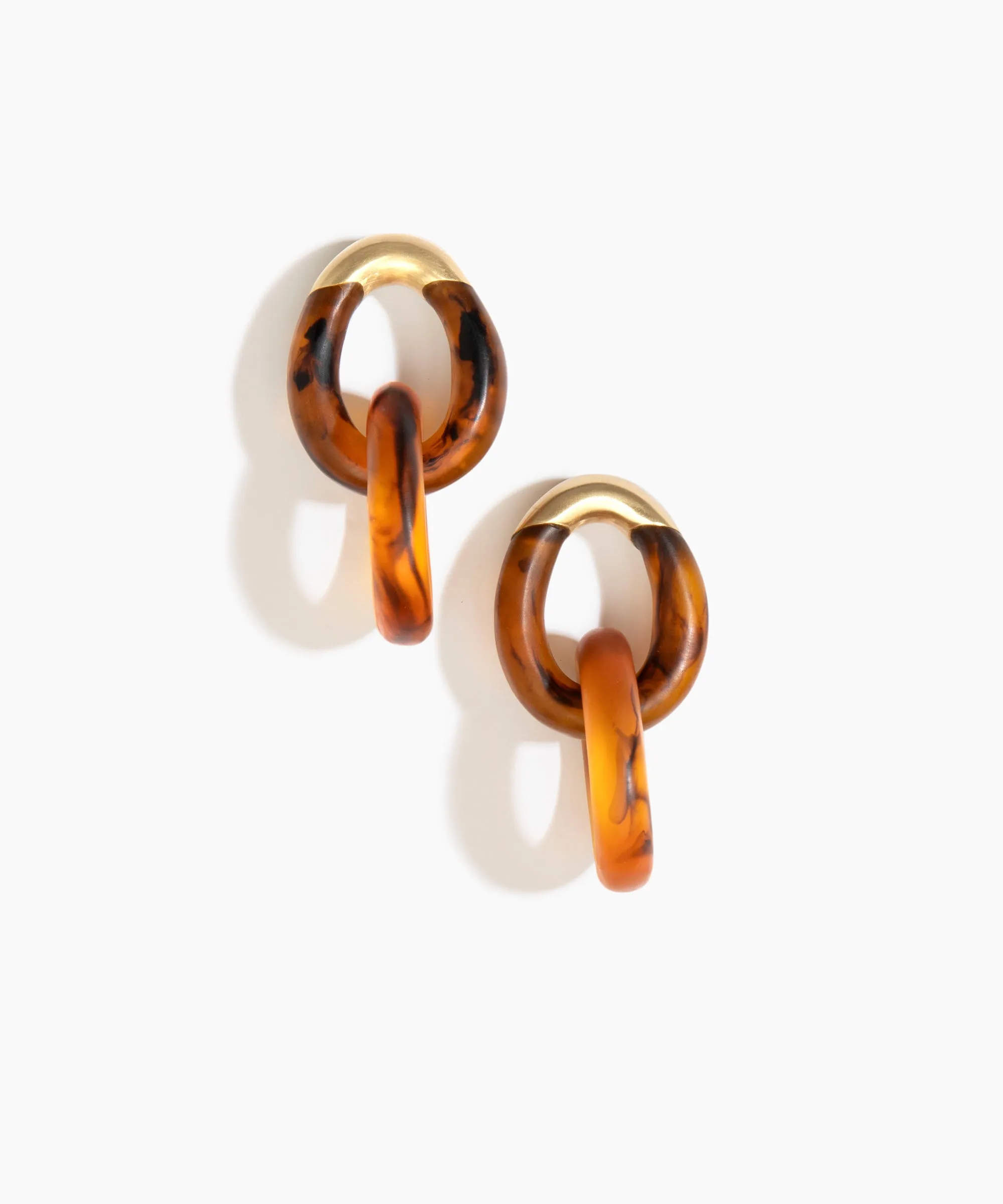 Large Rock Chain Earrings