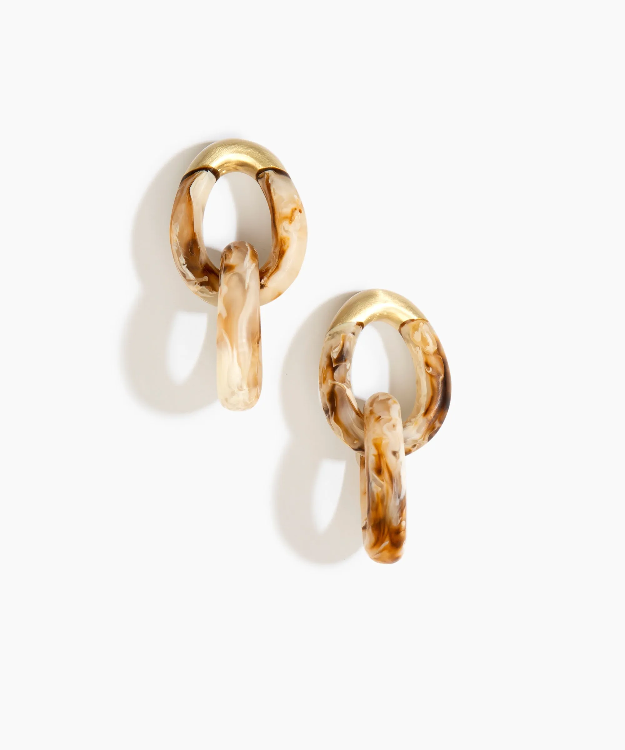 Large Rock Chain Earrings