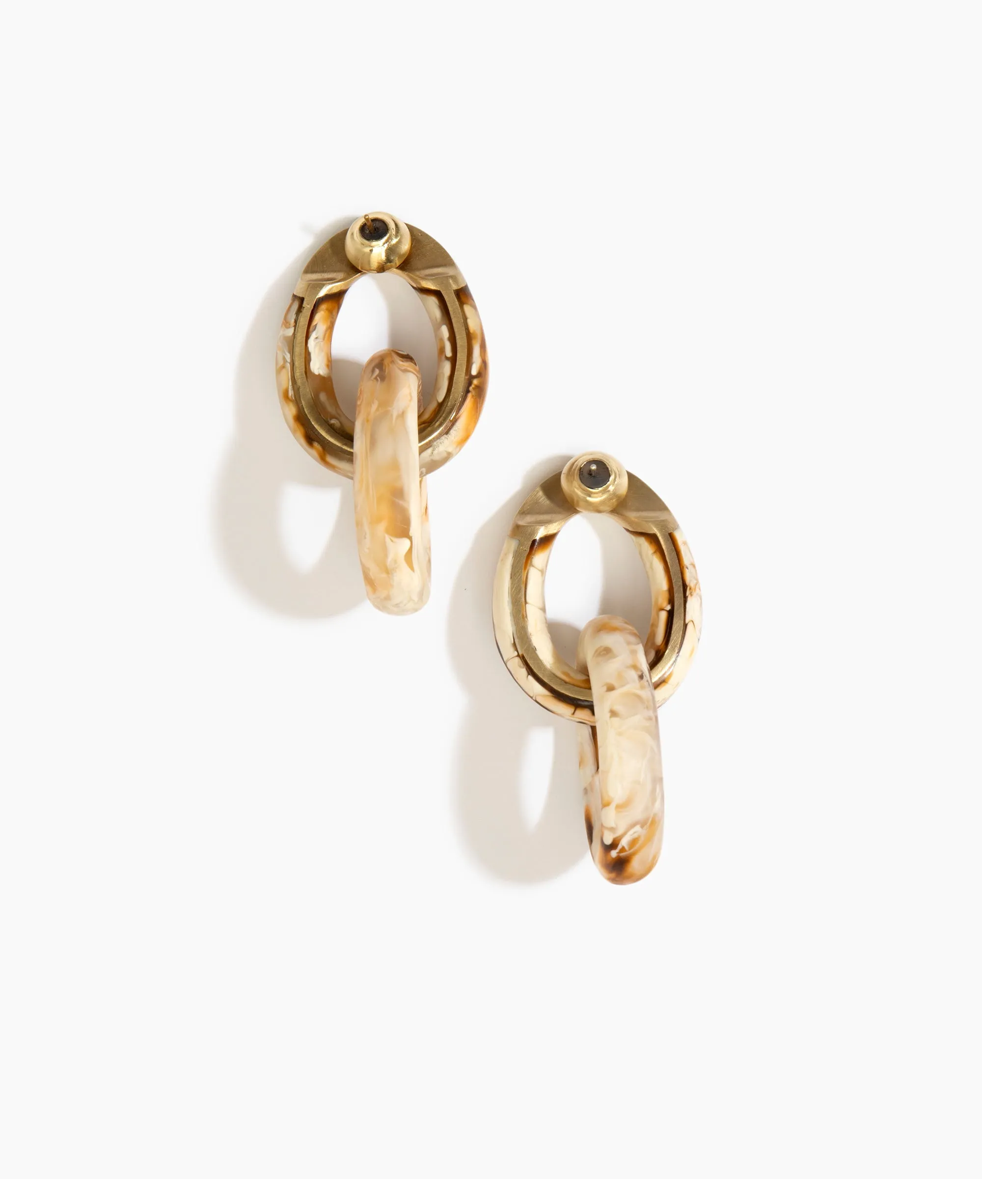 Large Rock Chain Earrings