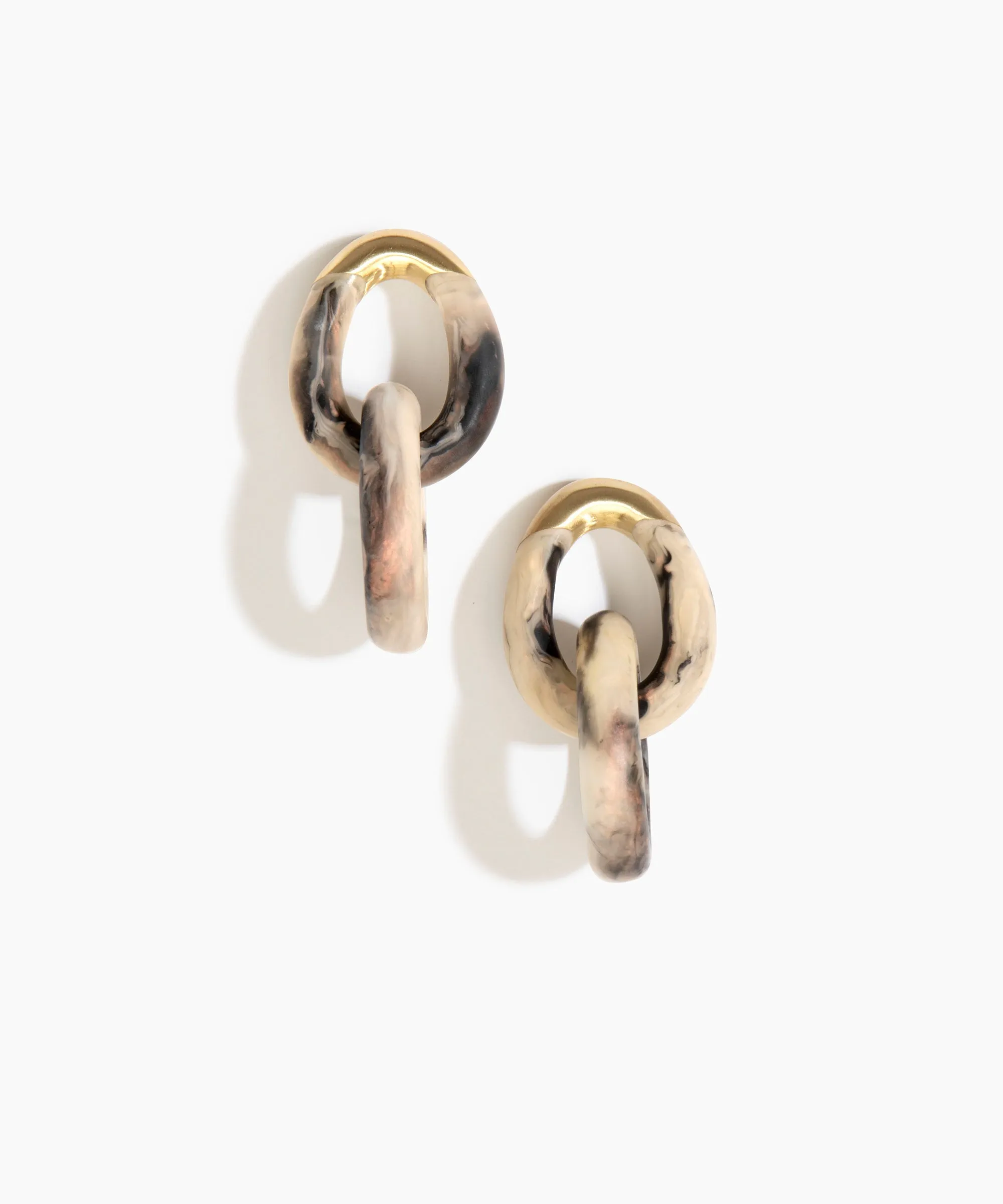 Large Rock Chain Earrings