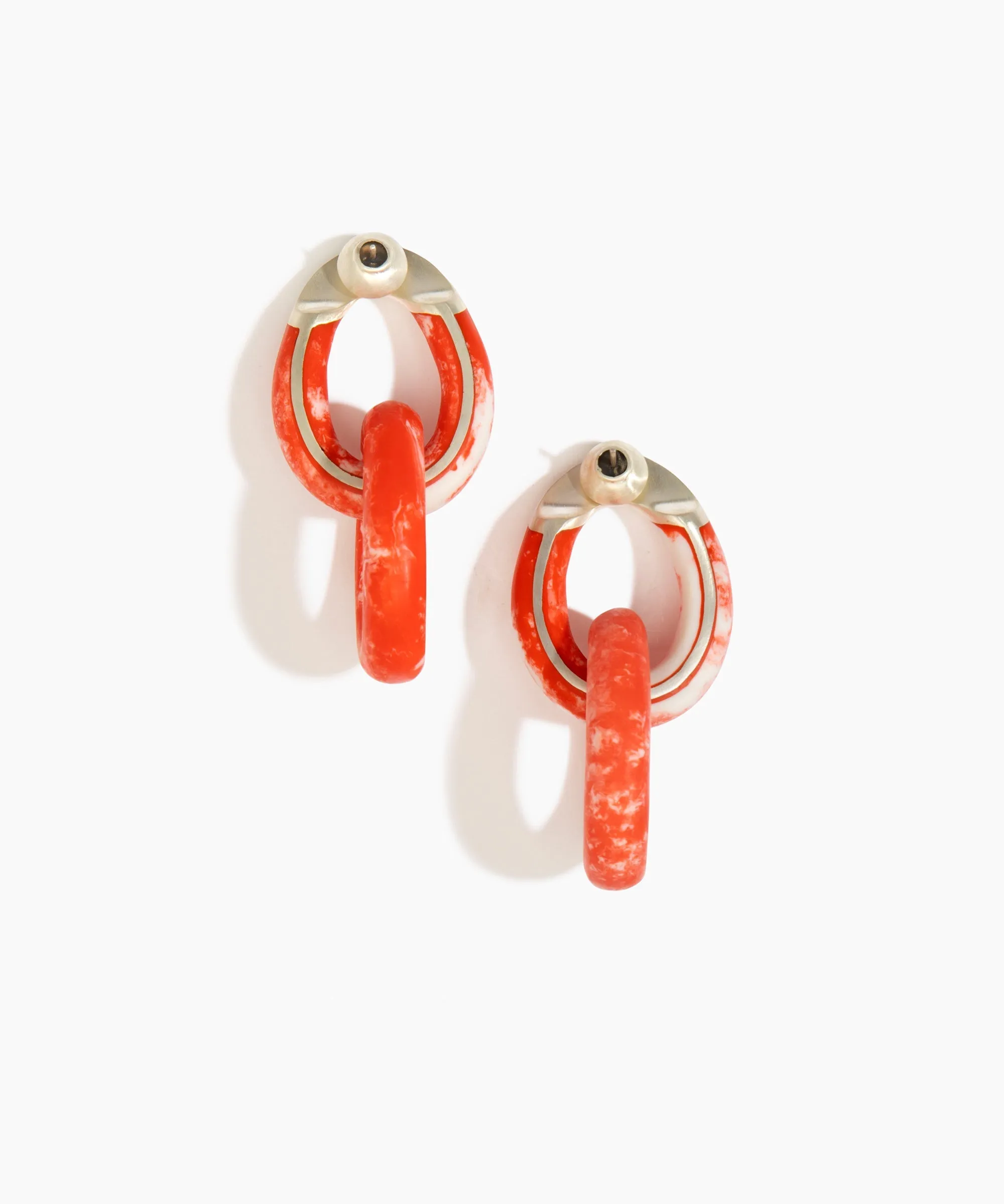 Large Rock Chain Earrings