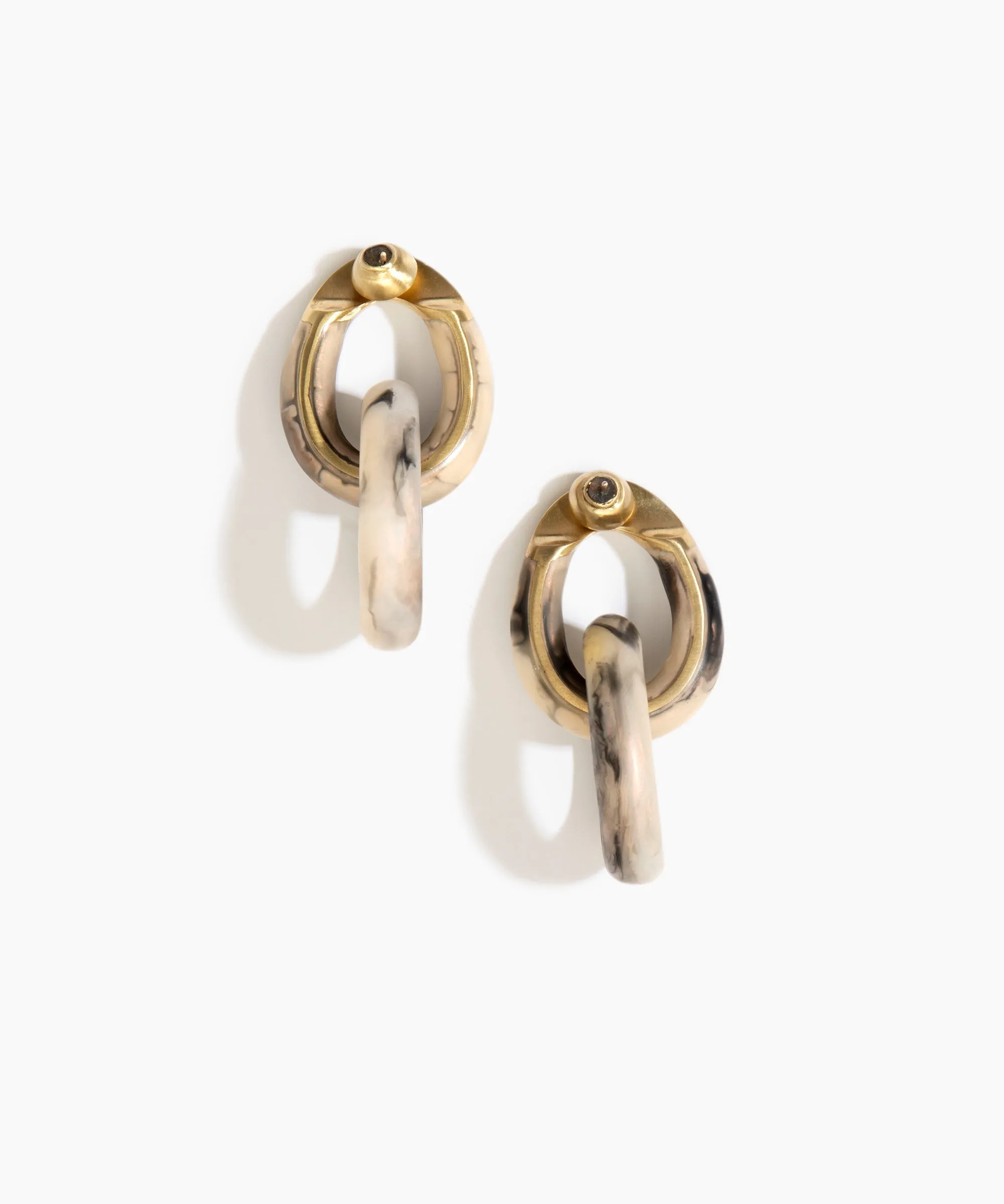 Large Rock Chain Earrings