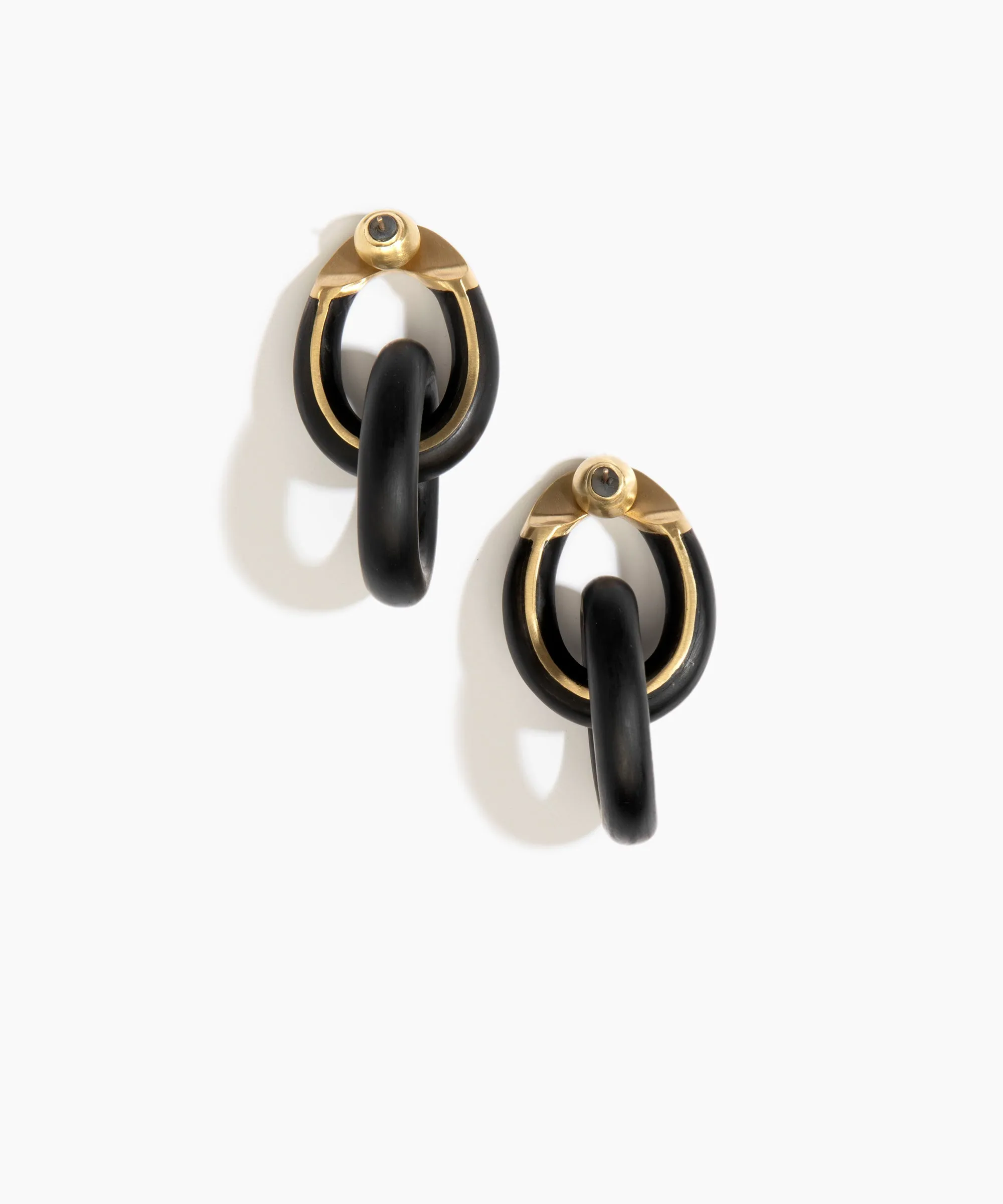 Large Rock Chain Earrings