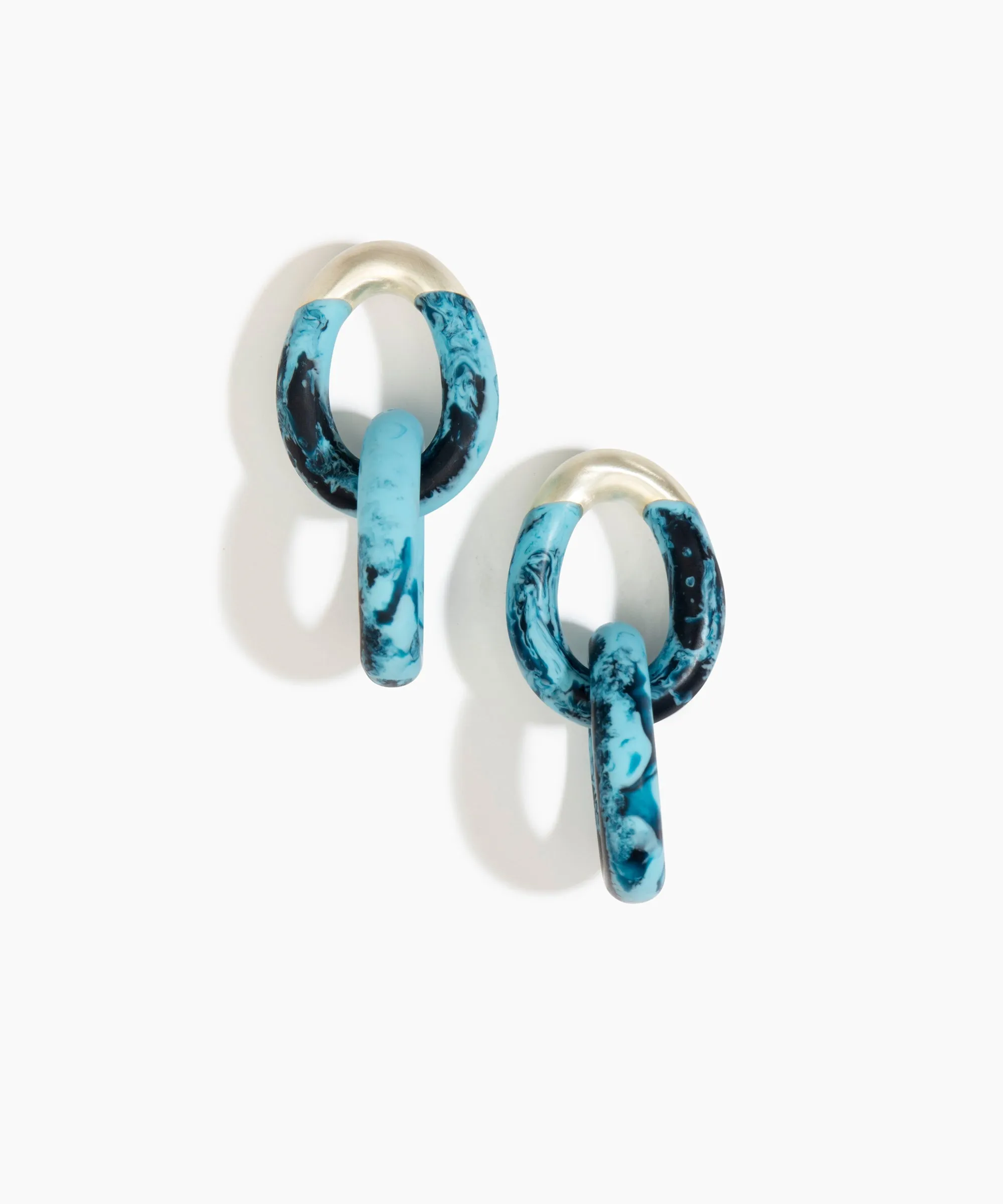 Large Rock Chain Earrings