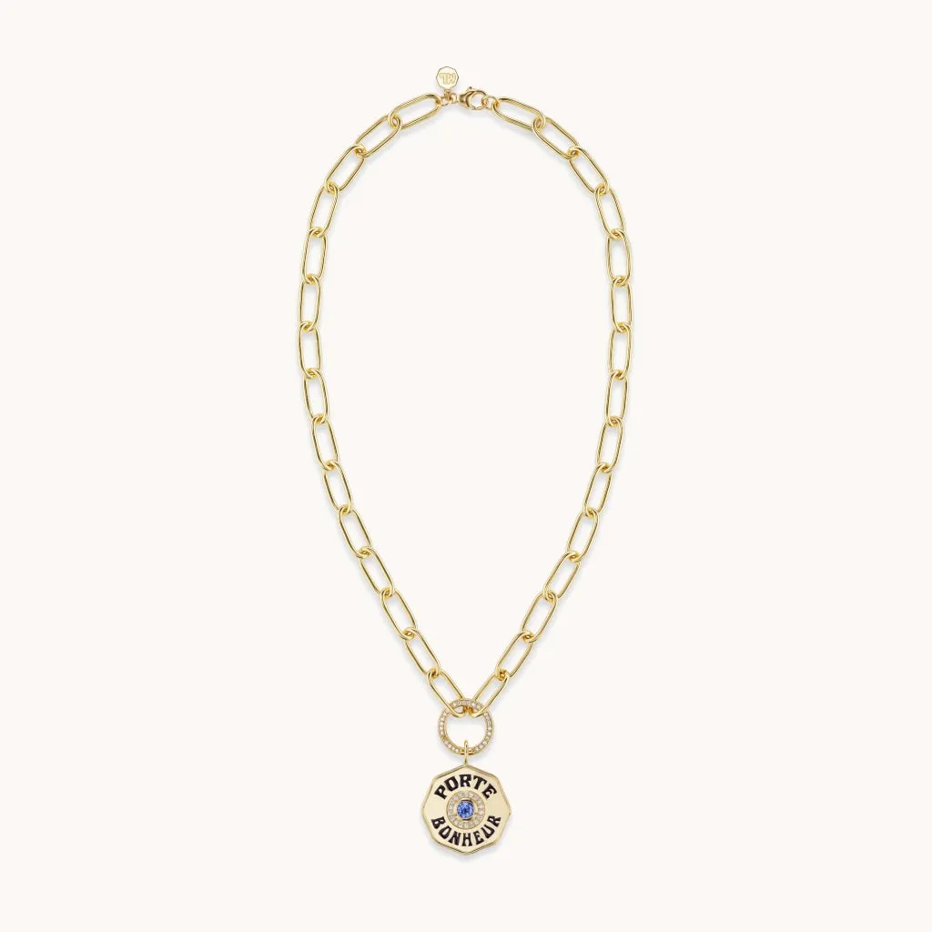Large Tanzanite Porte Bonheur Sardinia III Necklace