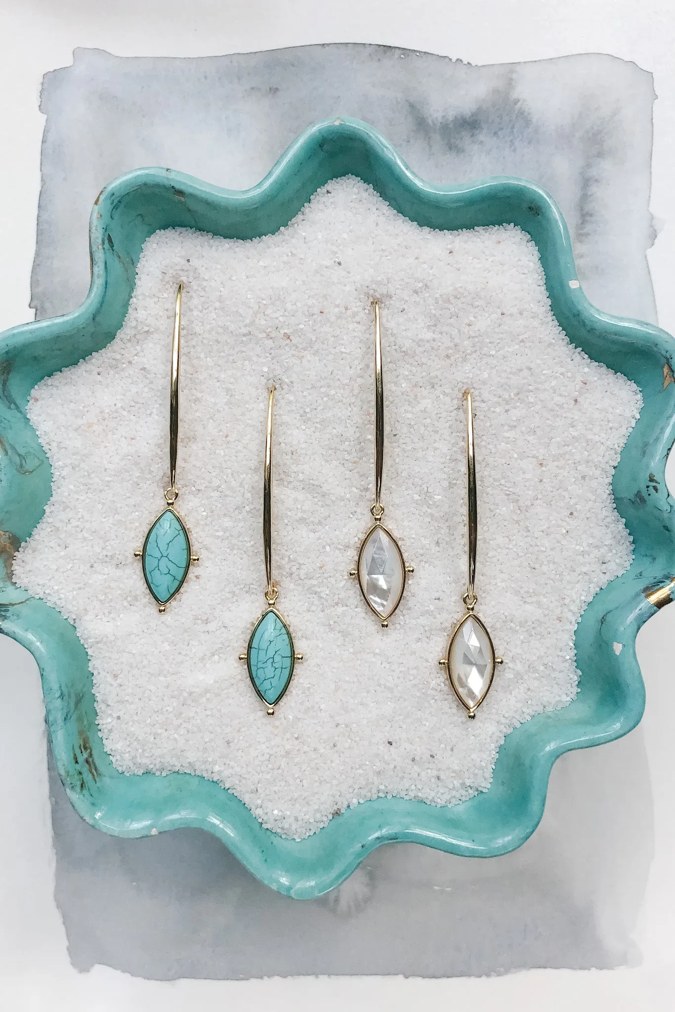 Lauren Earrings, Ivory Mother of Pearl