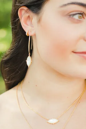 Lauren Earrings, Ivory Mother of Pearl