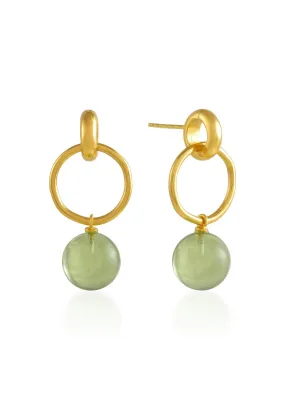 Layla Hoop Earrings - Soft Green