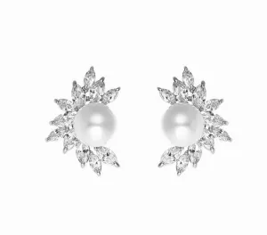 Leaf Pearl Diamontage™ 5.6 Carat Earrings