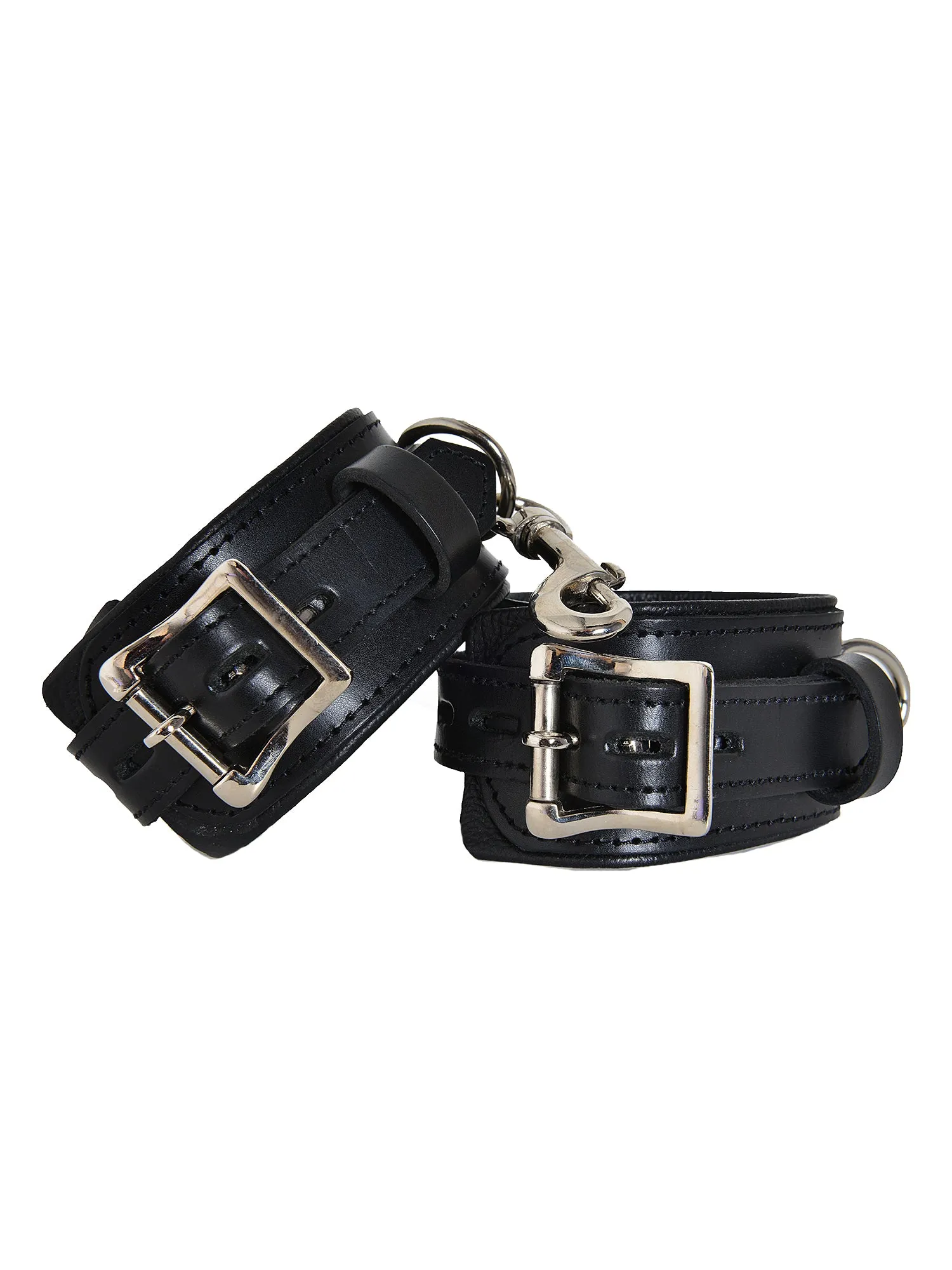 Leather Bondage Deluxe Padlock Ankle Cuffs