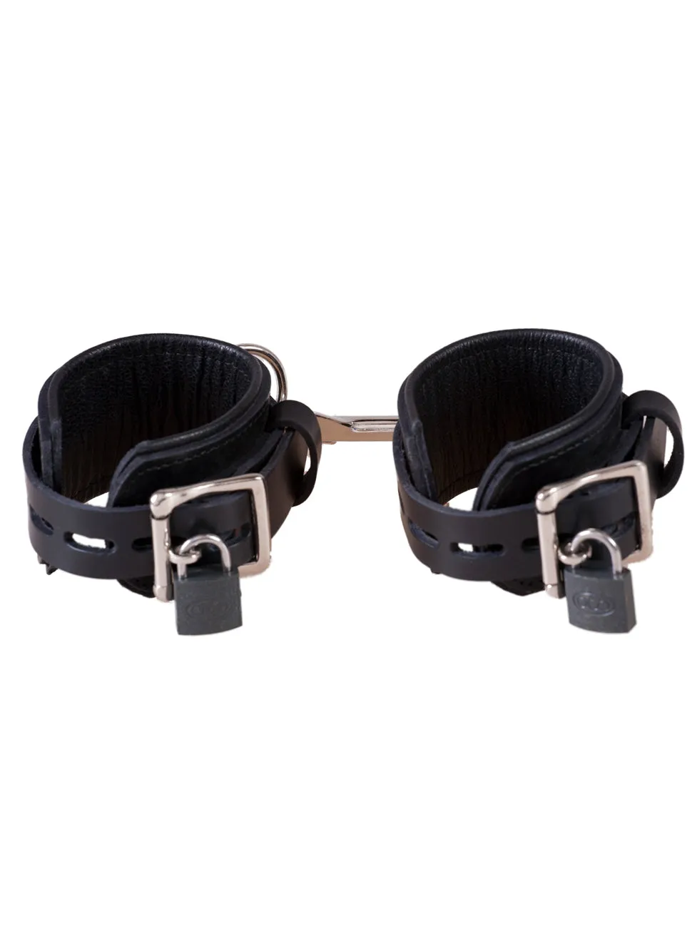 Leather Bondage Deluxe Padlock Ankle Cuffs