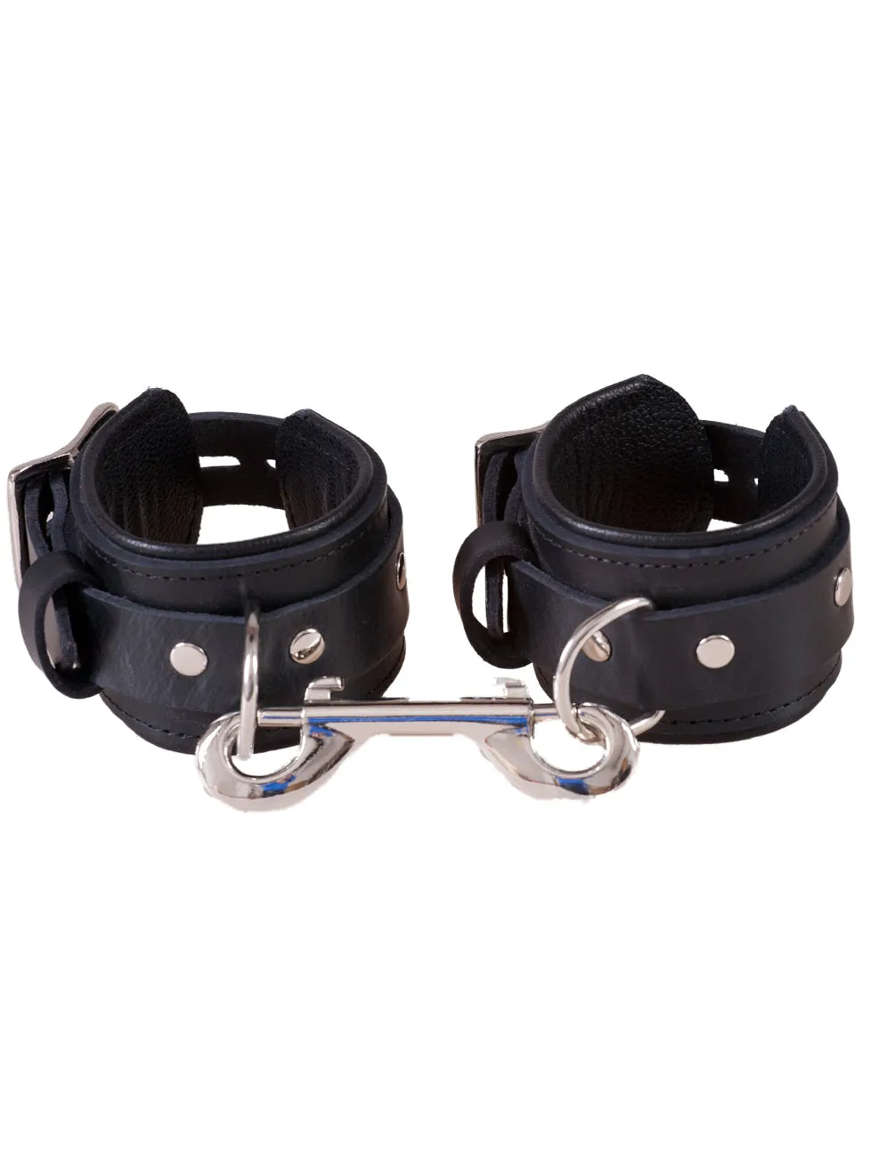 Leather Bondage Deluxe Padlock Ankle Cuffs