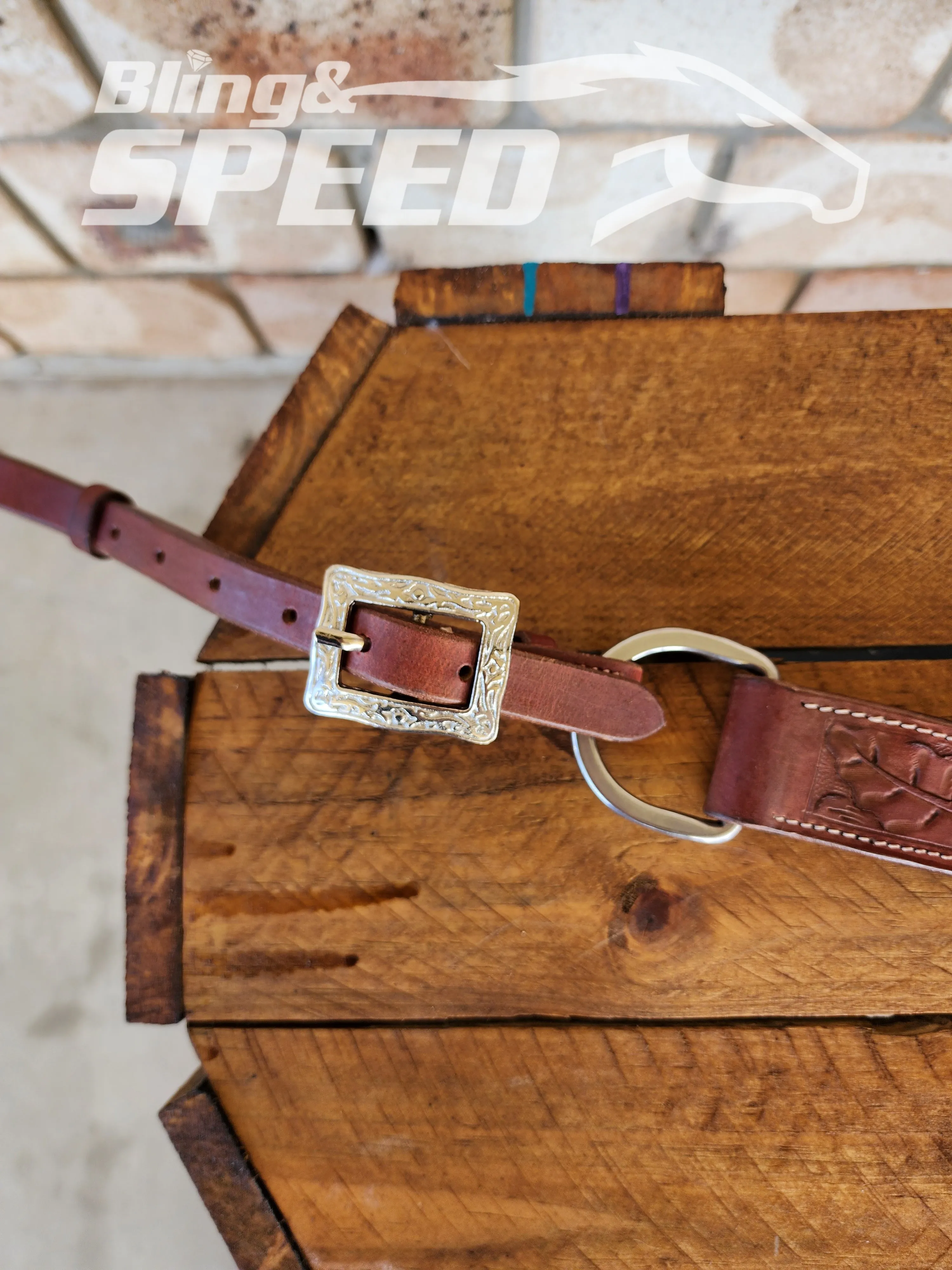 Leather Breast Collar with Sunflower Tooling