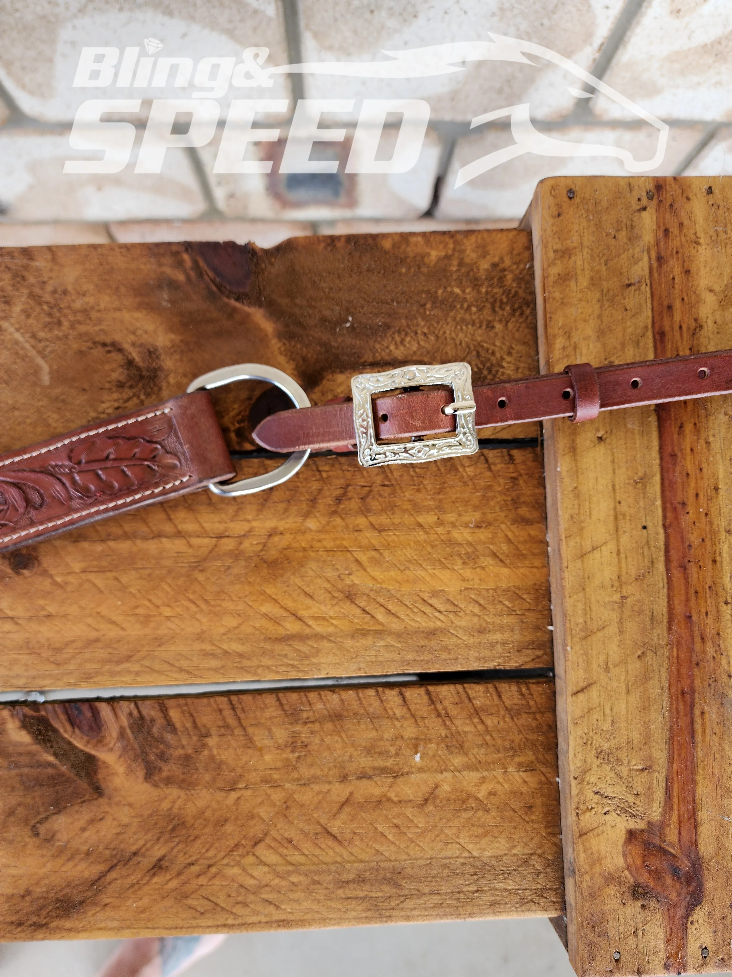 Leather Breast Collar with Sunflower Tooling