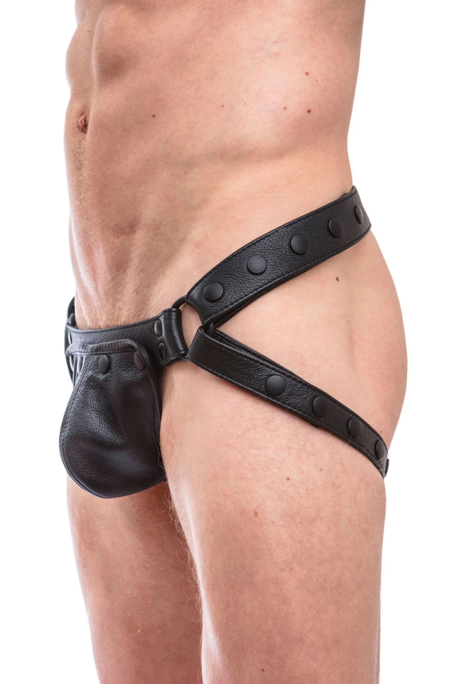 LEATHER JOCK - Black
