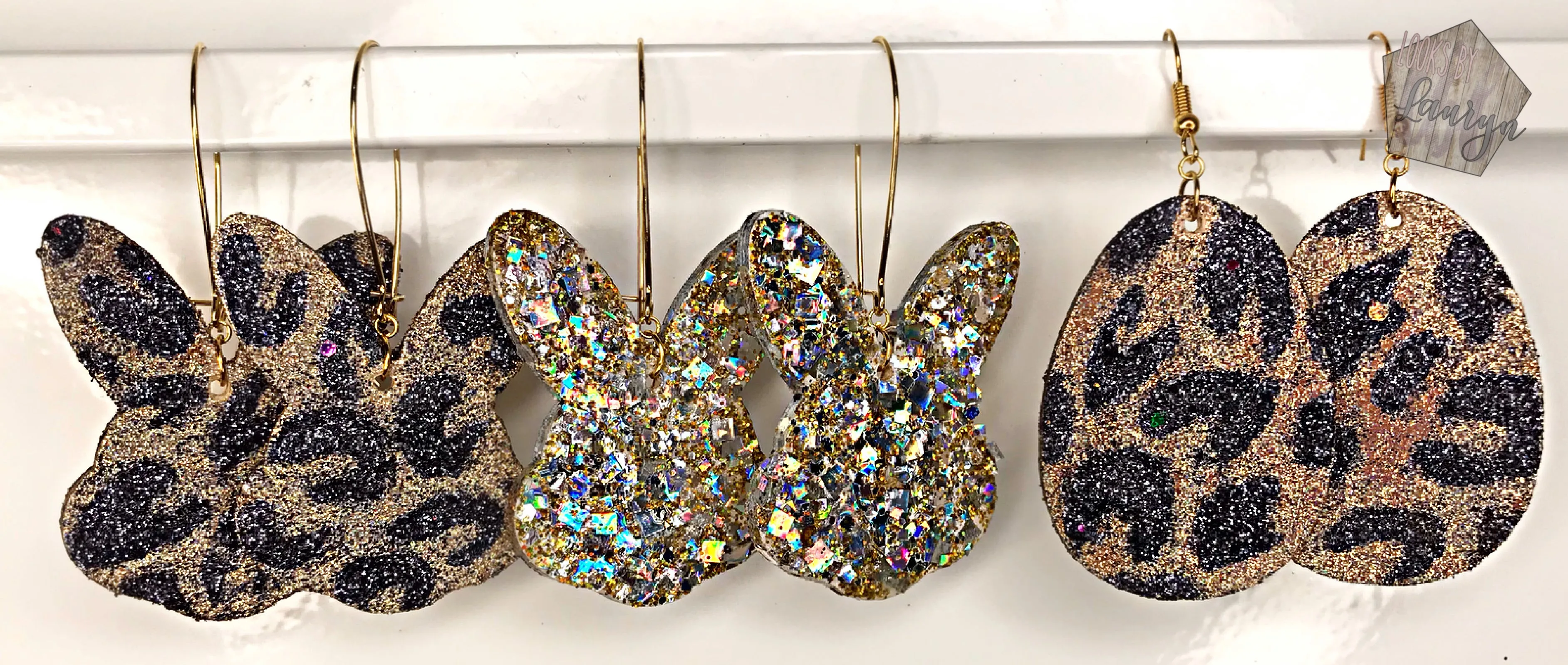Leopard Print Egg Easter Earrings