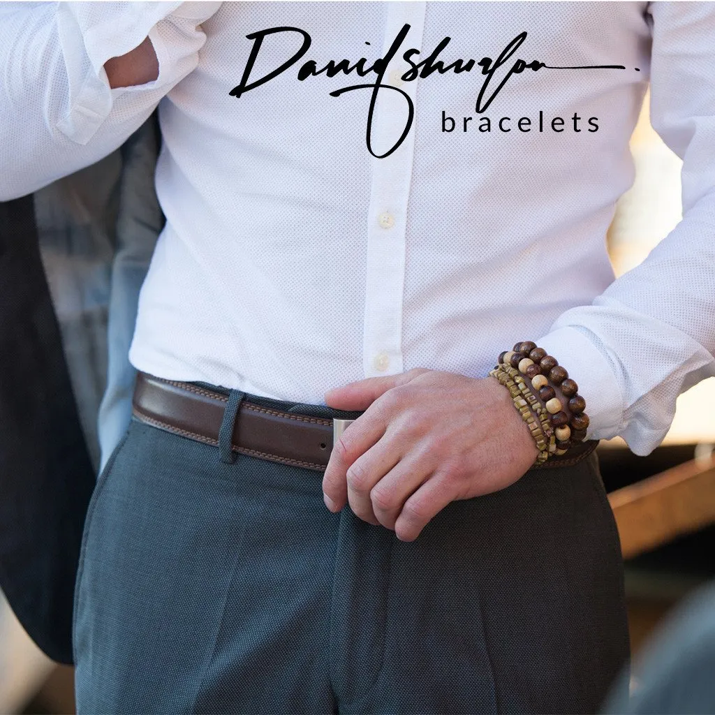 Light Brown Wooded Bracelet - Men's HANDMADE Bracelet