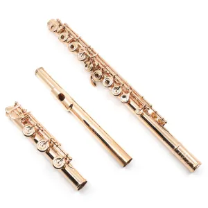 Lillian Burkart "Elite Model" Flute in 14K Gold with Gold Keys - New