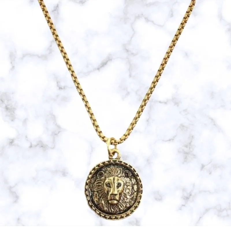 Lion Of Judah Coin Necklace