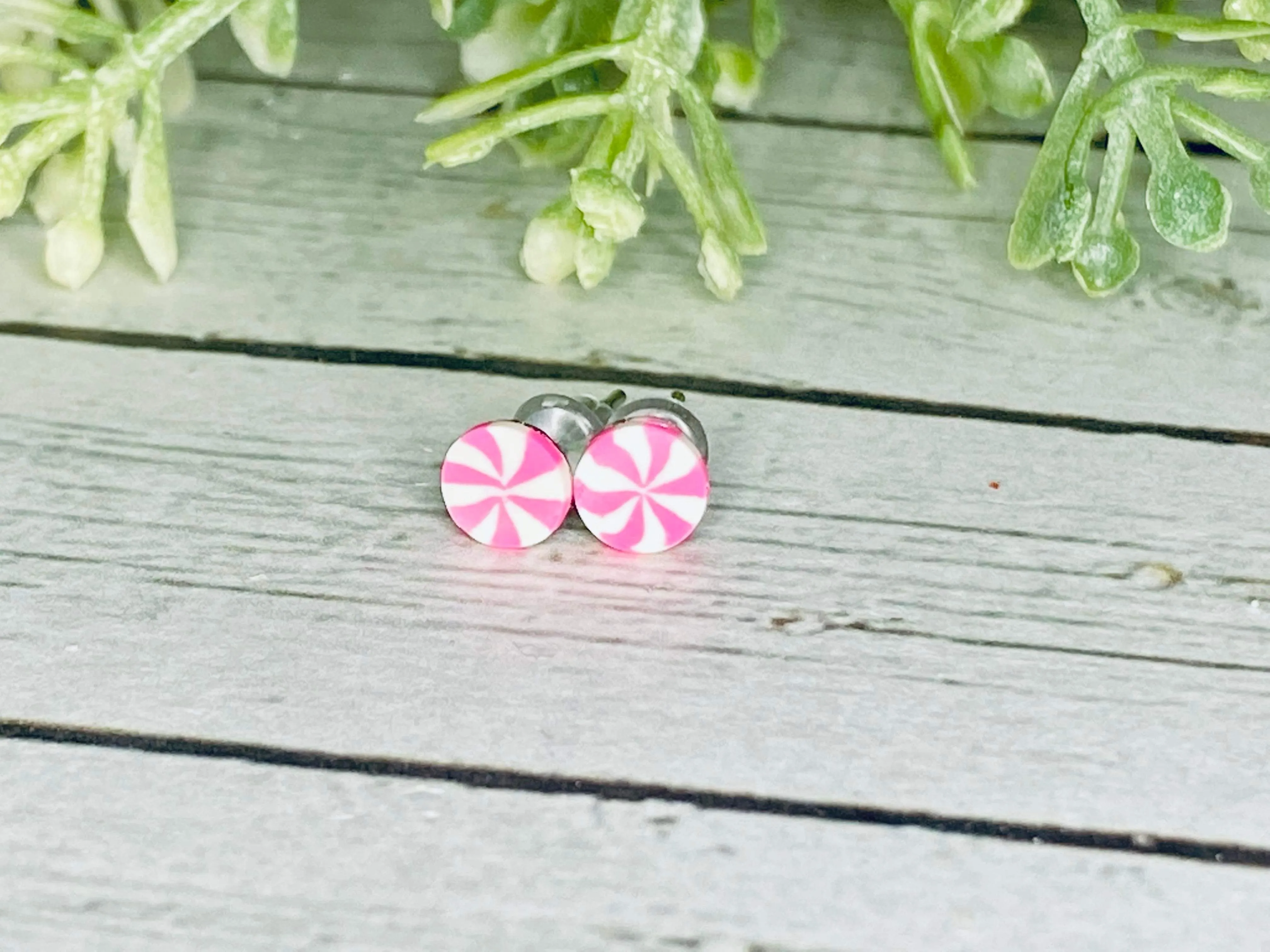 Little Peppermint Cutie Earrings - 5 mm