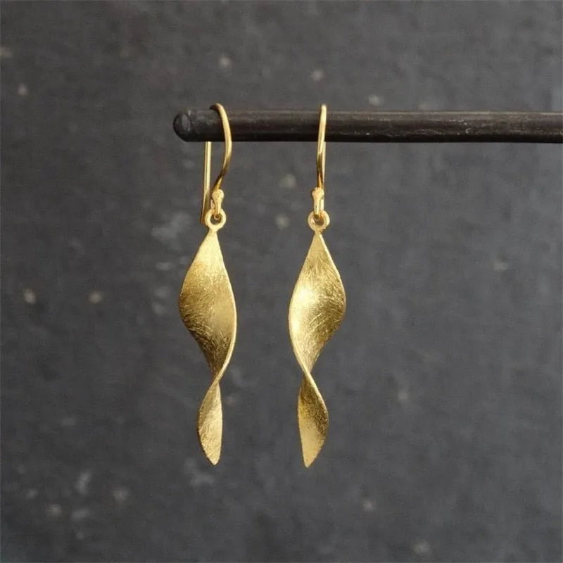 Lotus Petal Flower Stud Earrings For Women Party Gift Jewelry