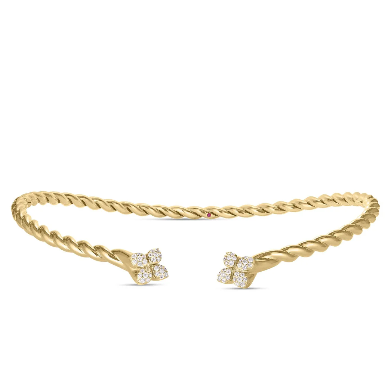 Love In Verona 18K Yellow Gold Diamond Twist Collar Necklace