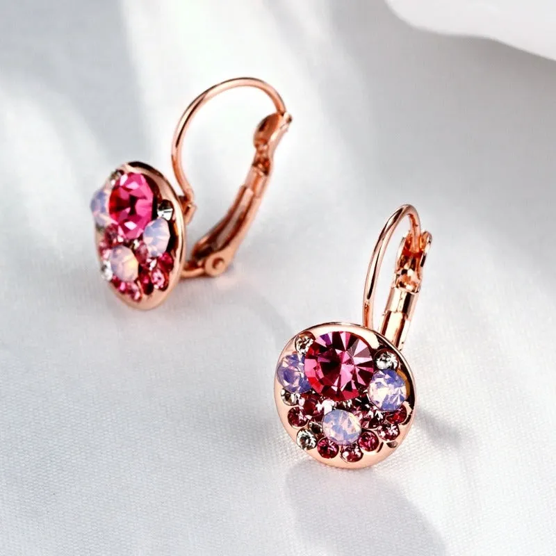 Luxury Blue Stud Earrings For Women  Anniverssary Jewelry Gift