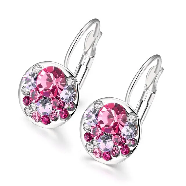 Luxury Blue Stud Earrings For Women  Anniverssary Jewelry Gift