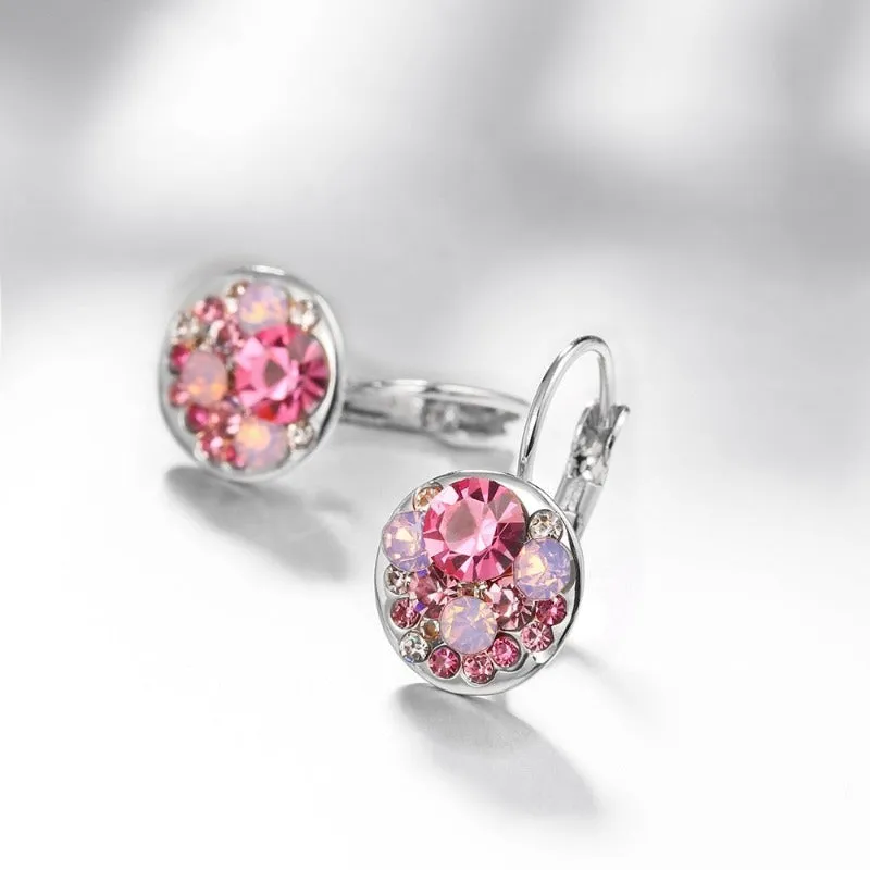 Luxury Blue Stud Earrings For Women  Anniverssary Jewelry Gift